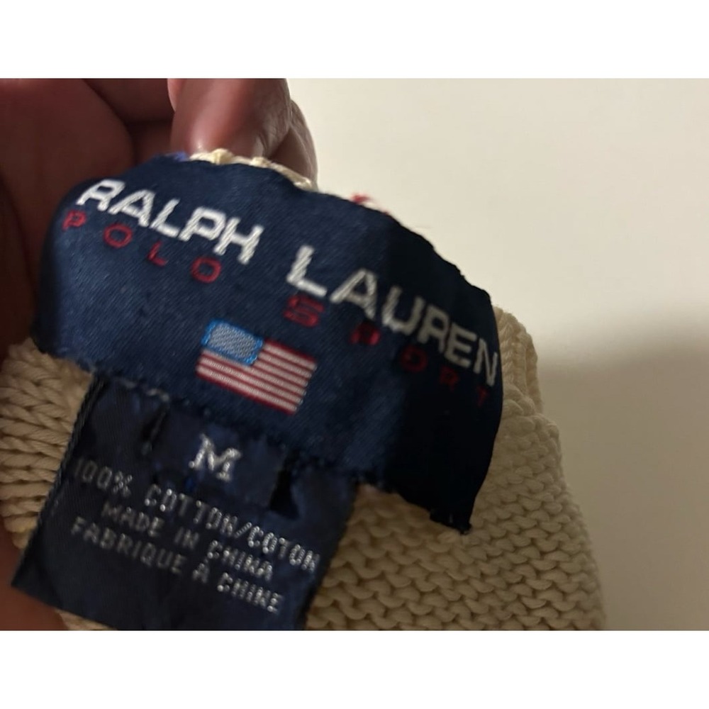 Polo Sport Ralph Lauren vintage vneck knit sweater size Meduim unisex - Picture 4 of 9